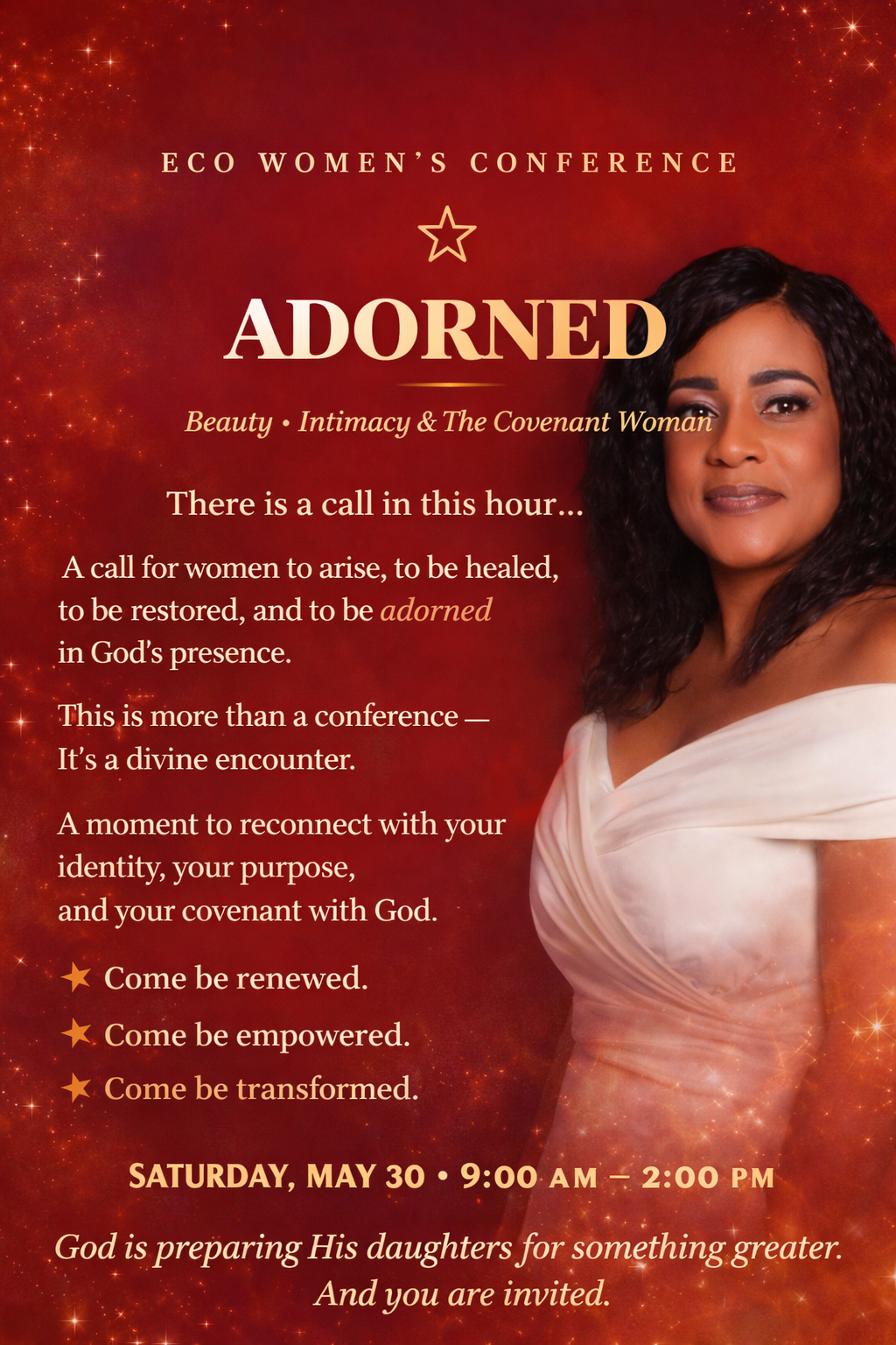 Adorned: ECO Women's Conference flyer